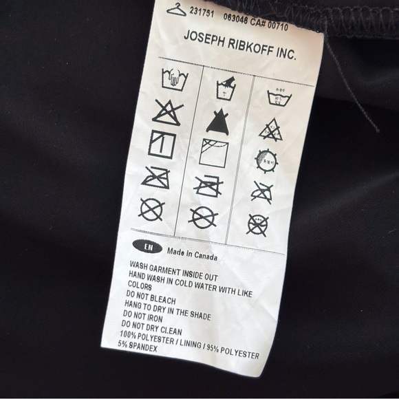 Joseph Ribkoff Floral Sheath Dress 8 Sleeveless Black - Picture 9 of 10